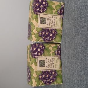 African Violet Cocoa Shea Butter Spa Bar Soap Set 10.5oz Bars Scented Bath Guest